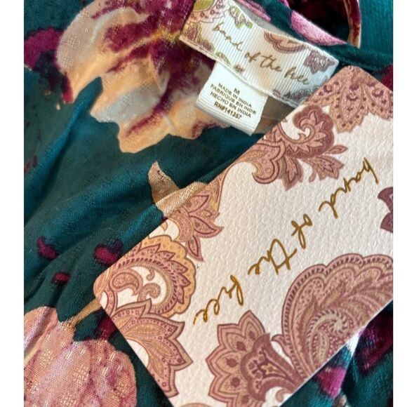 NWT Band of the Free 1/2 Wrap Dress Pine Plum 1/2 Elastic Waist Ruffle Hem M - Picture 13 of 13